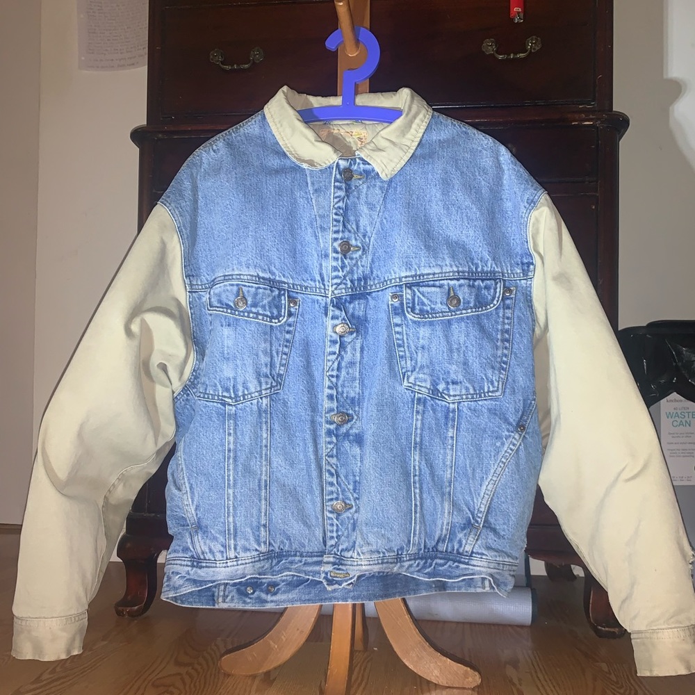 Vintage: Denim/Tan Gap 1969 Coat.      Size Medium